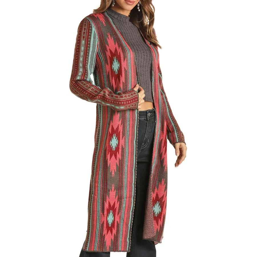 Rock & Roll Cowgirl Women's Aztec Duster - Image 3