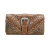 Montana West Buckle Collection Tooled Wallet