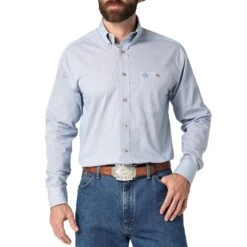 Wrangler Men's George Strait Eye Print Button-down Shirt