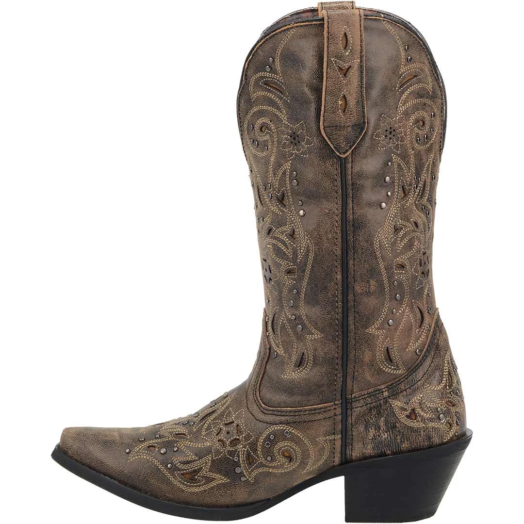 Laredo Women's Vanessa Wide Calf Leather Cowgirl Boots - Image 3