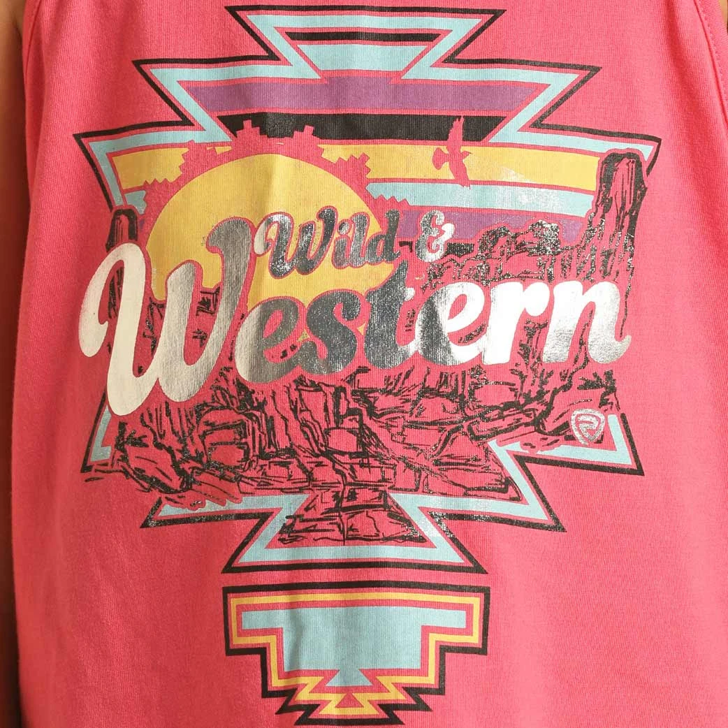 Rock & Roll Cowgirl Girls' Wild Handkerchief Tank Top - Image 2
