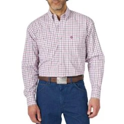 Wrangler Men's George Straight Plaid Button-Down Shirt