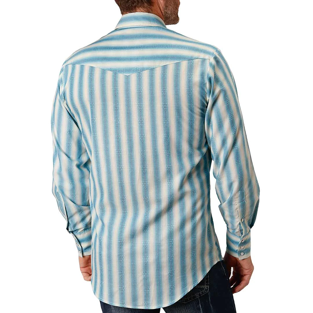 Roper Men's Stripe Print Snap Shirt - Image 2