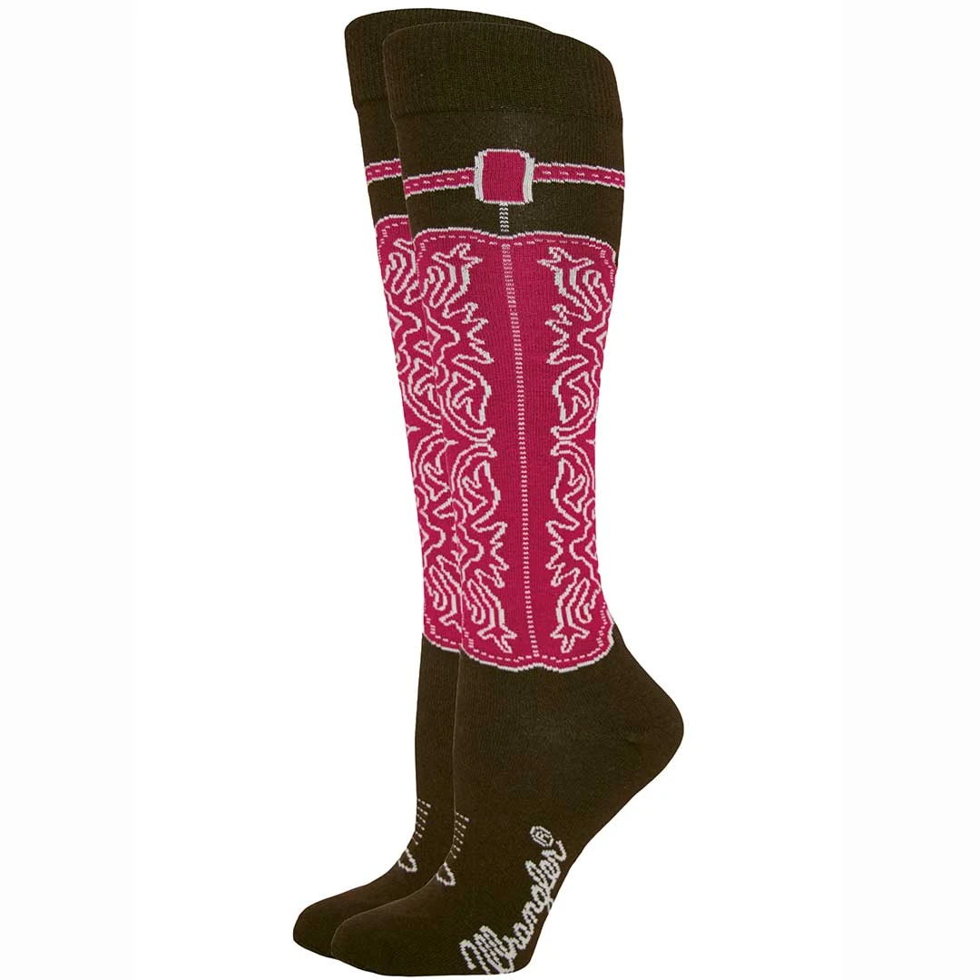 Wrangler Women's Wildwest Knee High Boot Socks - Image 2