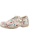 Roper Women's Aztec Canvas Chukka Slip-On Shoes