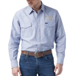 Wrangler X Yellowstone Men's Chambray Snap Shirt