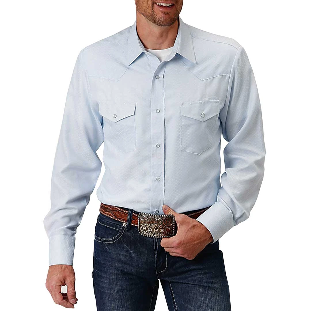 Roper Men's Tone On Tone Print Snap Shirt - Image 3