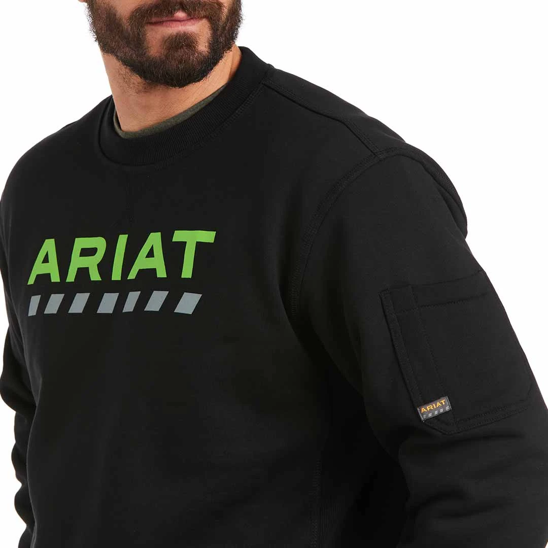 Ariat Men's Rebar Workman Logo Sweatshirt - Image 3