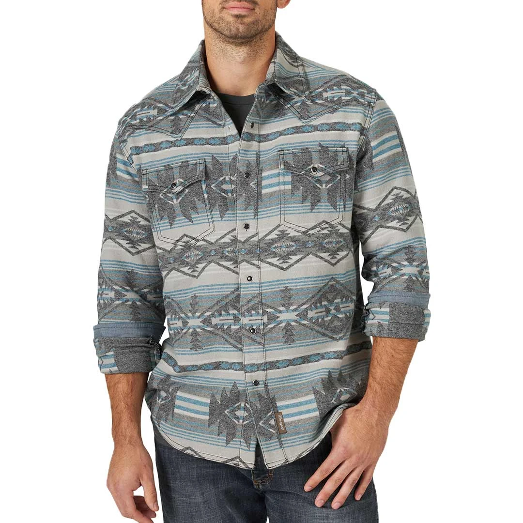 Wrangler Men's Retro Premium Jacquard Snap Shirt