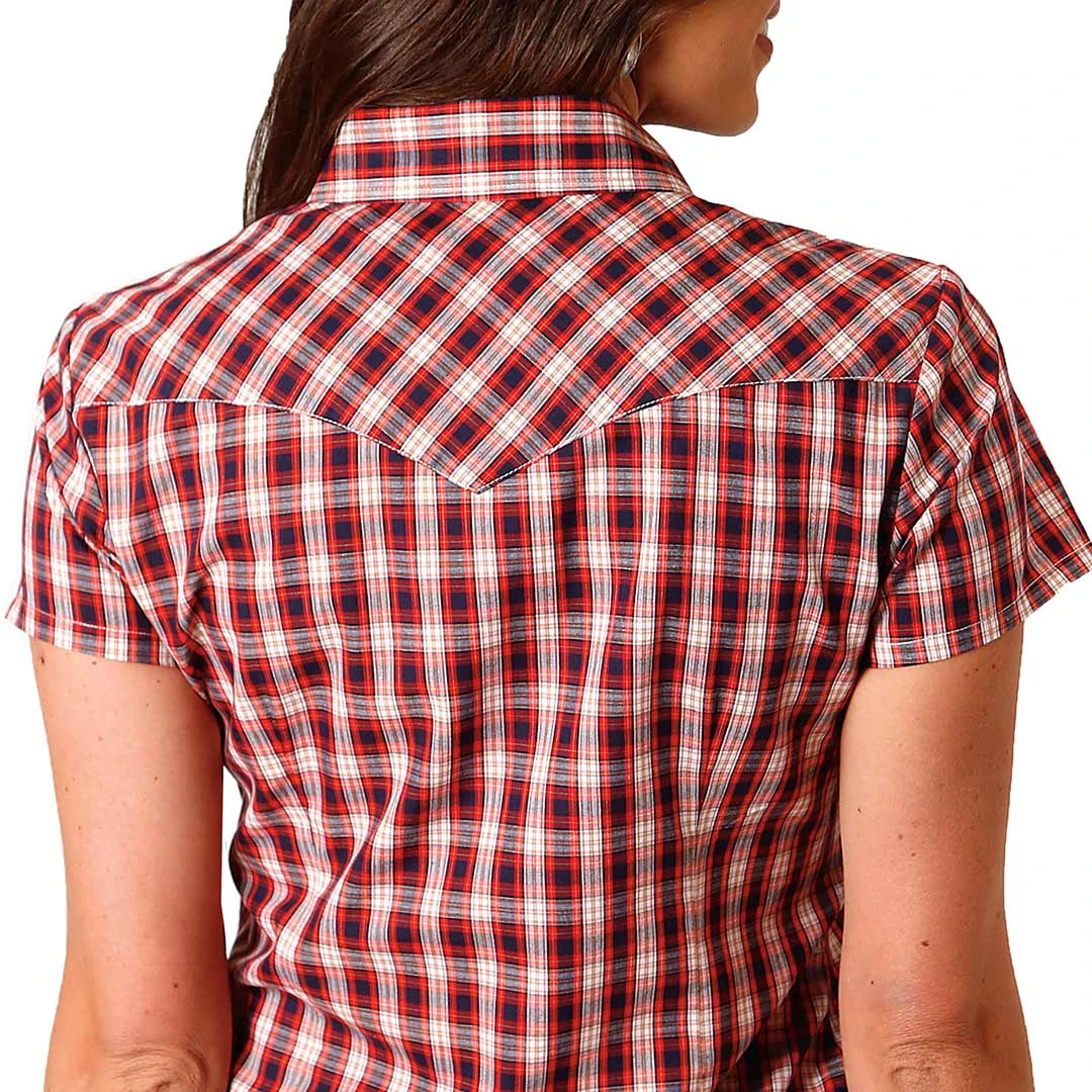 Roper Women's Short Sleeve Plaid Snap Shirt - Image 2