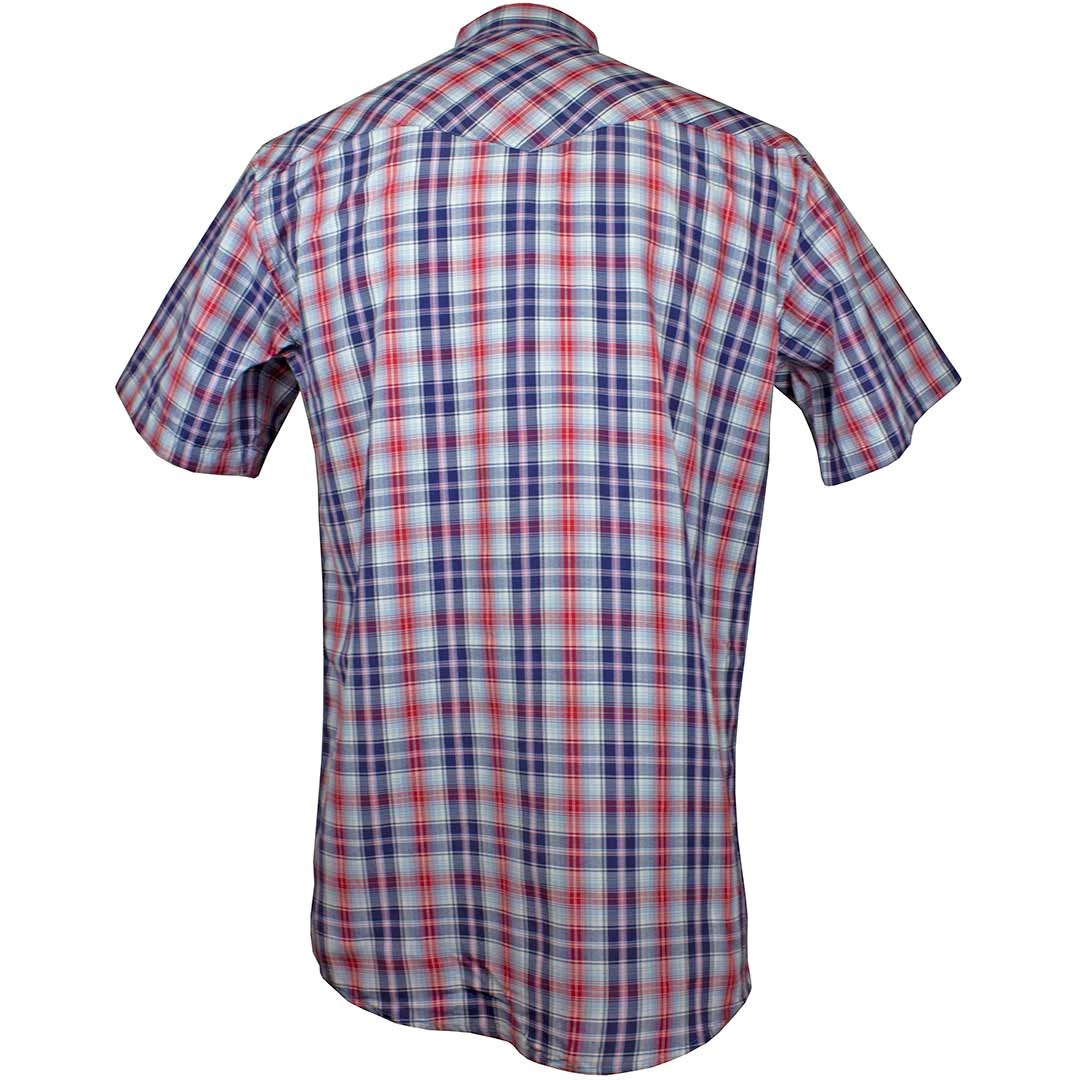 Cowboy Legend Men's Short Sleeve Check Snap Shirt - Image 2