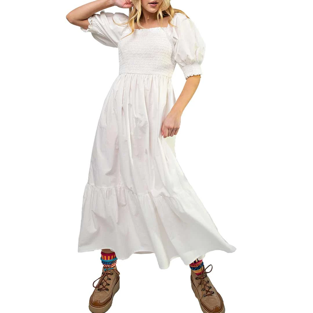 Easel Women's Smocked Bodice Maxi Dress - Image 2