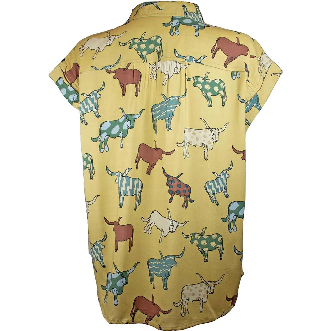 Cotton & Rye Outfitters Women's Steer Print Button-Down Shirt - Image 2