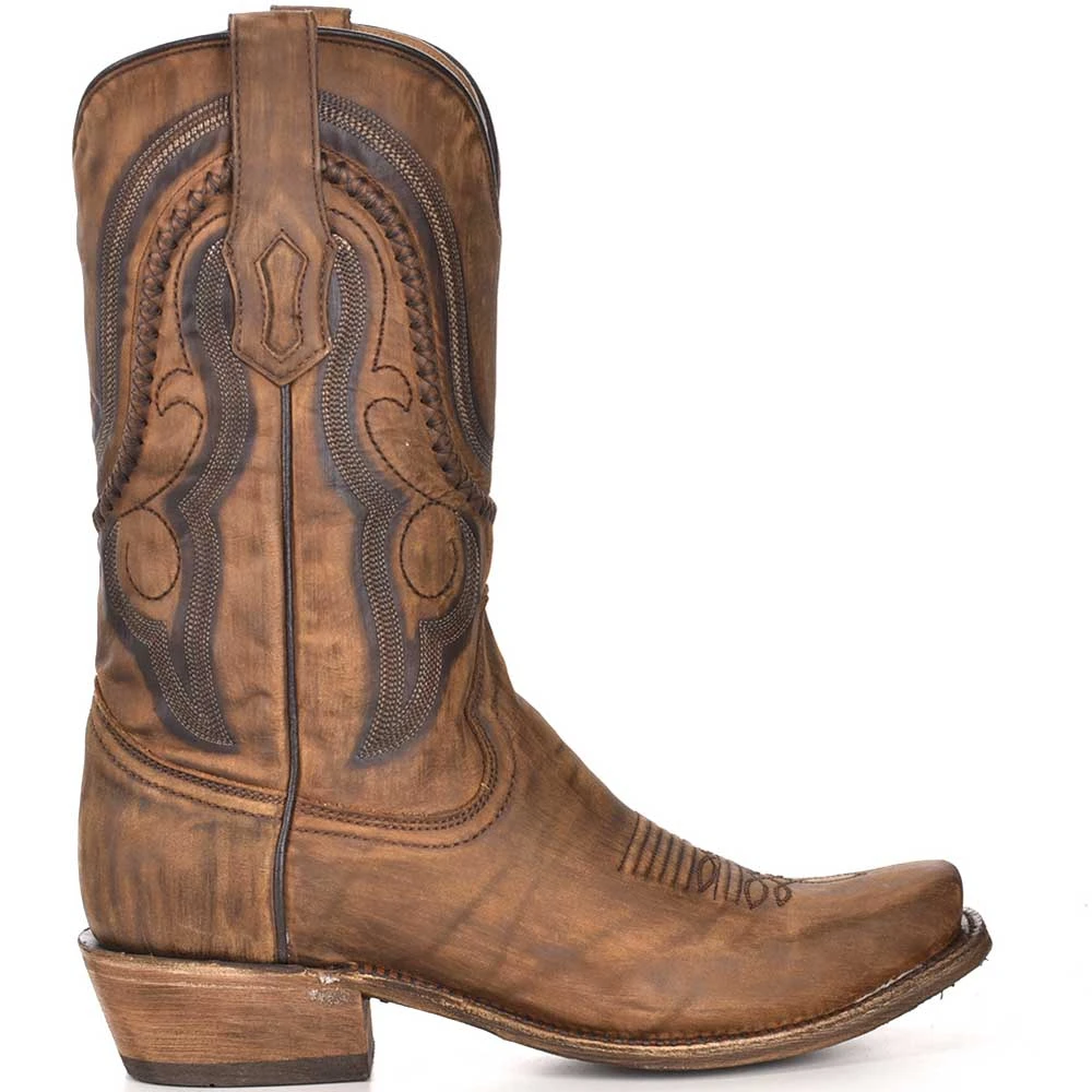 Corral Boot Co. Men's Embroidered X-Stitch Cowboy Boots - Image 4