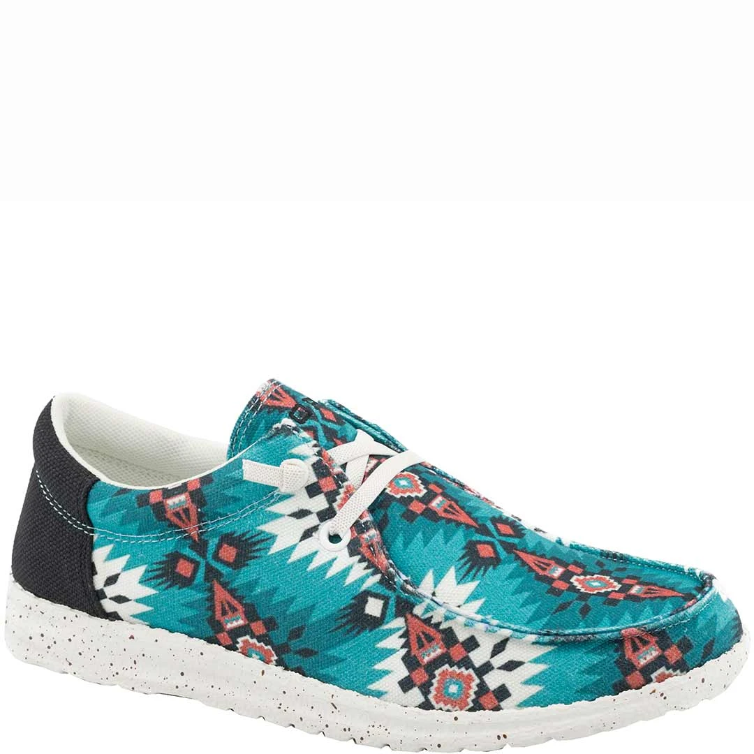 Roper Women's Aztec Canvas Slip-On Shoes - Image 2