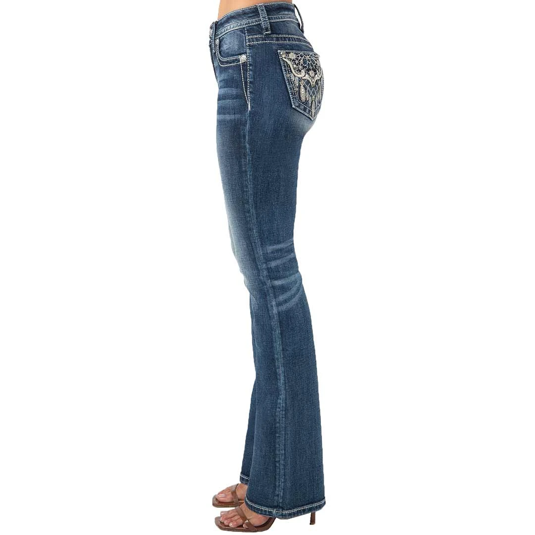 Miss Me Women's Floral Dreamcatcher Bootcut Jeans - Image 2