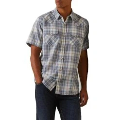 Ariat Men's Halterman Retro Fit Short Sleeve Snap Shirt
