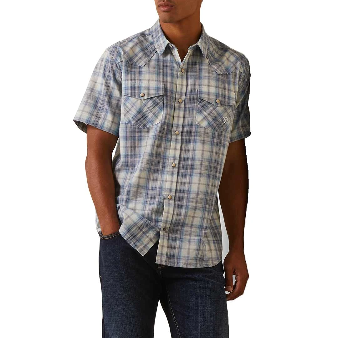 Ariat Men's Halterman Retro Fit Short Sleeve Snap Shirt