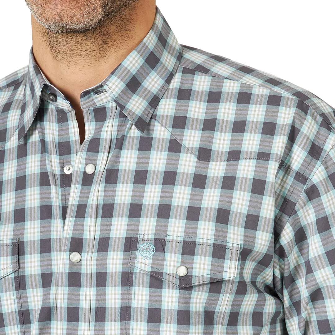 Wrangler Men's George Strait Troubadour Plaid Snap Shirt - Image 3