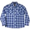 Wrangler Boys' Retro Sawtooth Pocket Plaid Snap Shirt