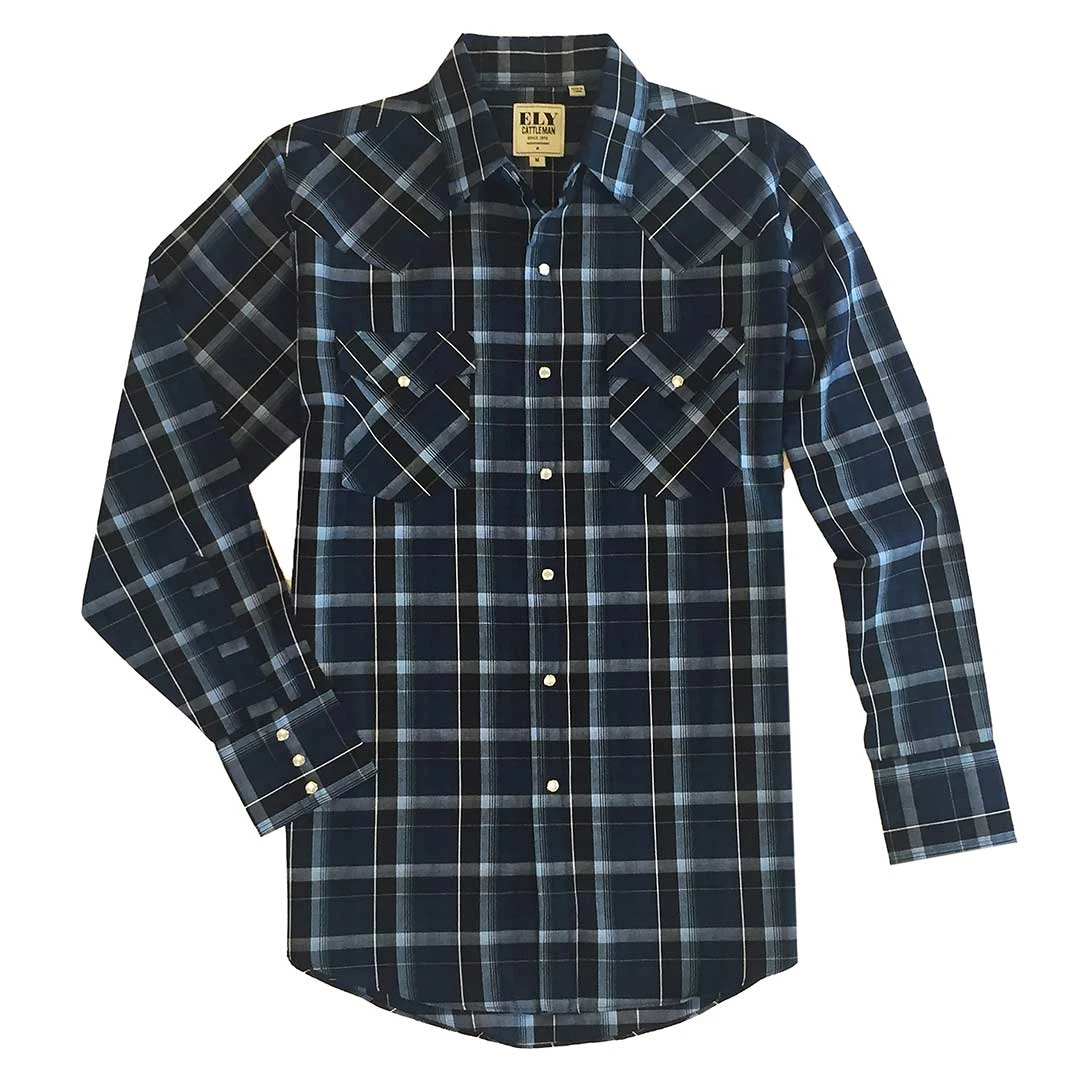 Ely Cattleman Men's Dobby Plaid Shirt - Image 2