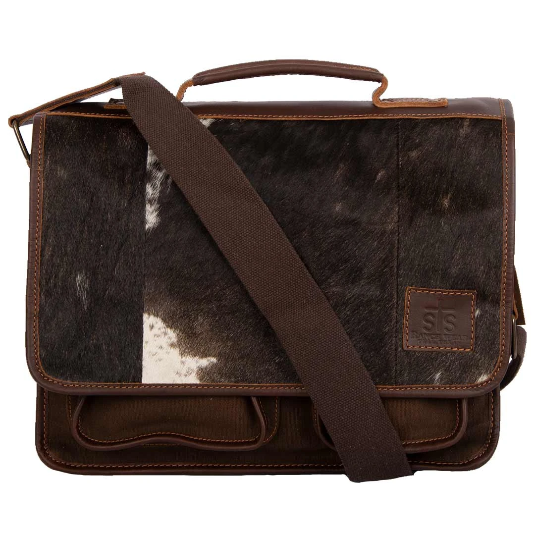 STS Ranchwear Hair-On-Cowhide Messenger Bag