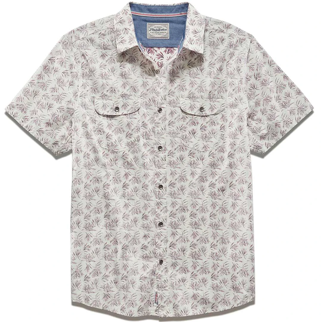 Flag & Anthem Men's Englewood Leaf Print Vintage Washed Button-Down Shirt - Image 3