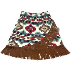 Shea Baby Toddler Girls' Aztec Fringe Skirt