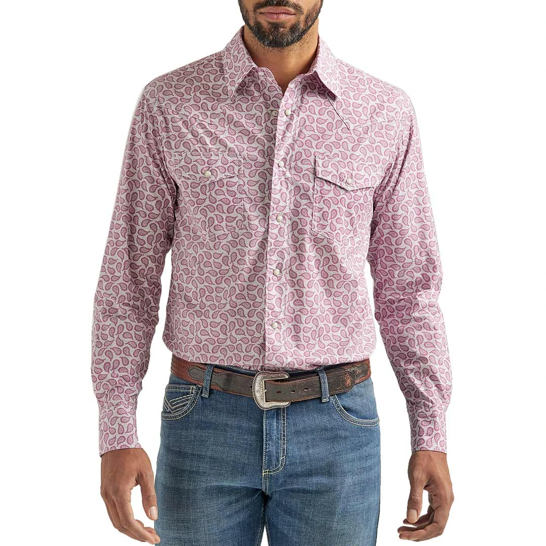 Wrangler Men's 20X AC Paisley Print Snap Shirt