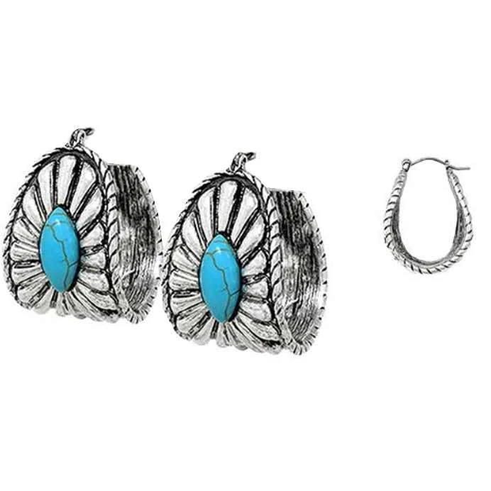 Wyo-Horse Women's Folded Concho Earrings - Image 4
