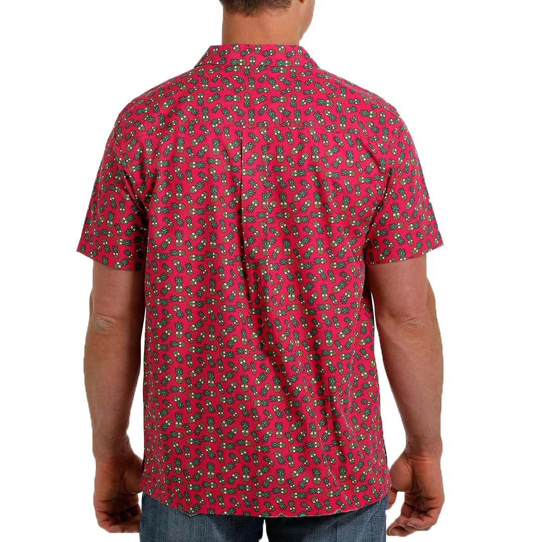 Cinch Men's Pineapple Print Short Sleeve Camp Shirt - Image 3