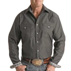 Rough Stock Men's Micro Dot Snap Shirt