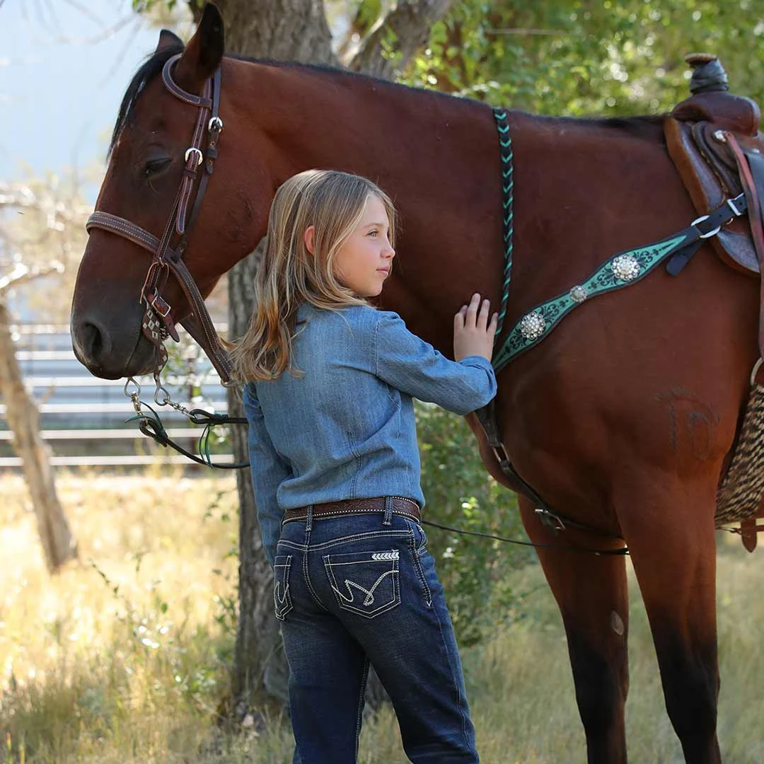 Cruel Denim Girls' Denim Snap Shirt - Image 3