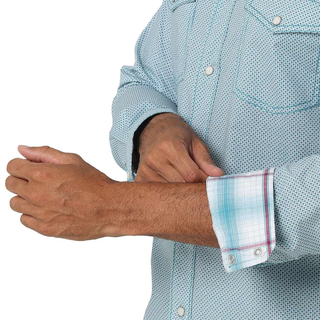 Wrangler Men's 20X Competition Advanced Comfort Circle Print Snap Shirt - Image 4