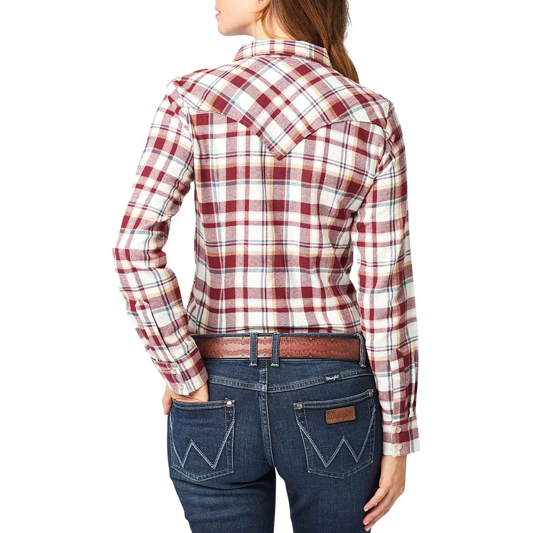 Wrangler Women's Flannel Plaid Snap Shirt - Image 5