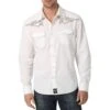 Wrangler Men's Rock 47 Embroidered Yoke Tone On Tone Snap Shirt