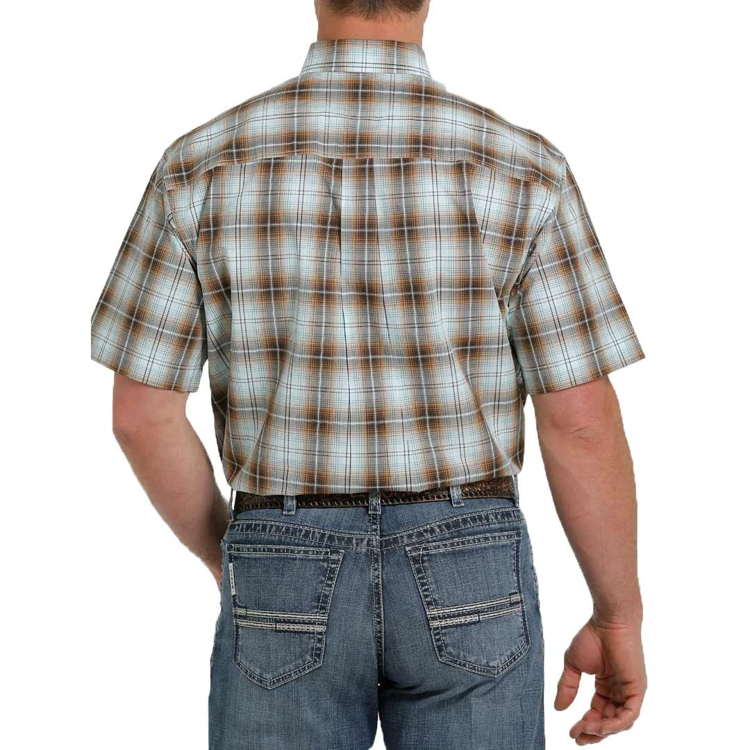 Cinch Men's Short Sleeve Ombre Plaid Button-Down Shirt - Image 2