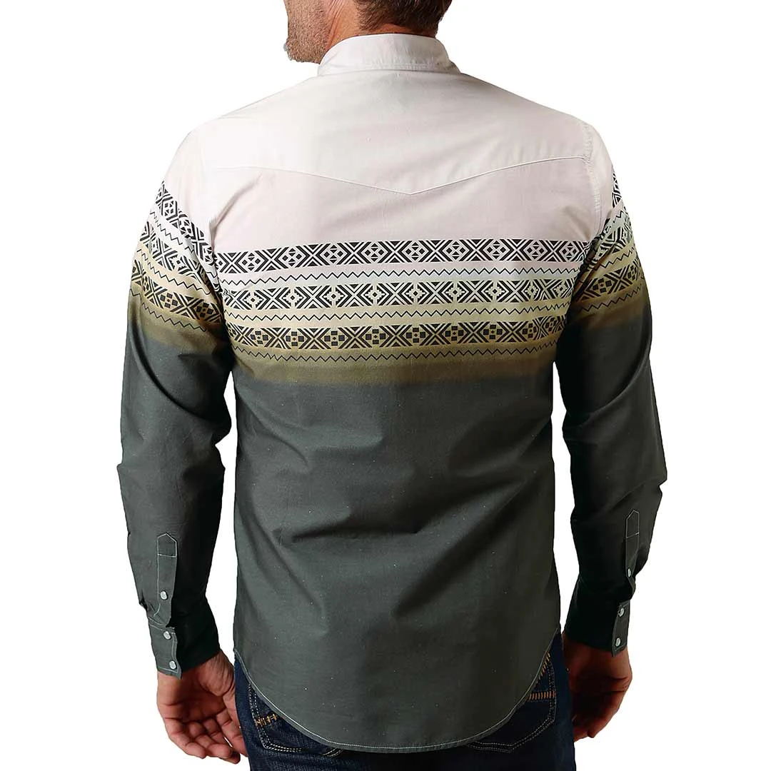 Roper Men's Stripe Border Print Snap Shirt - Image 2