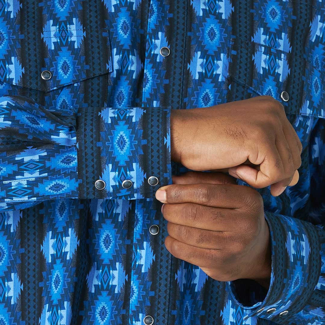 Wrangler Men's Checotah Aztec Stripe Shirt - Image 4