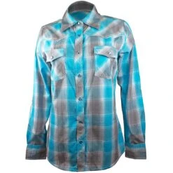 Cowgirl Hardware Women's Ombre Plaid Snap Shirt