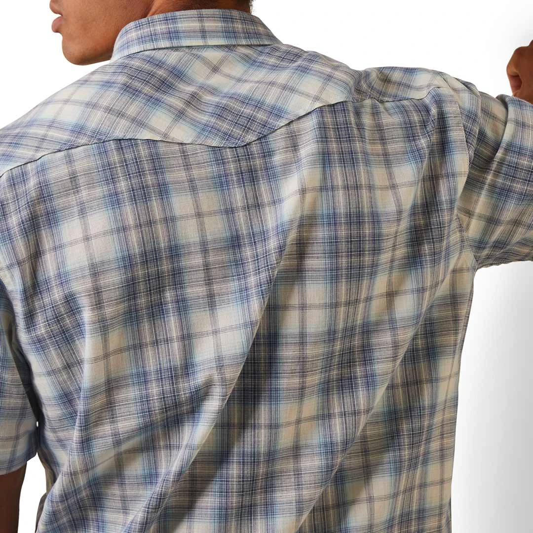 Ariat Men's Halterman Retro Fit Short Sleeve Snap Shirt - Image 4