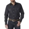 Wrangler Men's Premium Cowboy Cut Denim Work Shirt