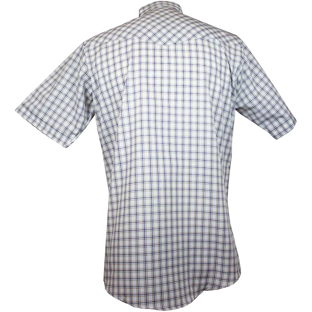 Ely Cattleman Men's Short Sleeve Check Plaid Snap Shirt - Image 4