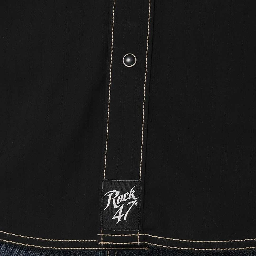 Wrangler Men's Rock 47 Paisley Embroidered Yoke Snap Shirt - Image 5