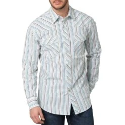 Wrangler Men's 20X Advanced Comfort Stripe Snap Shirt