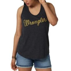 Wrangler Women's Rope Logo Racer Back Tank Top