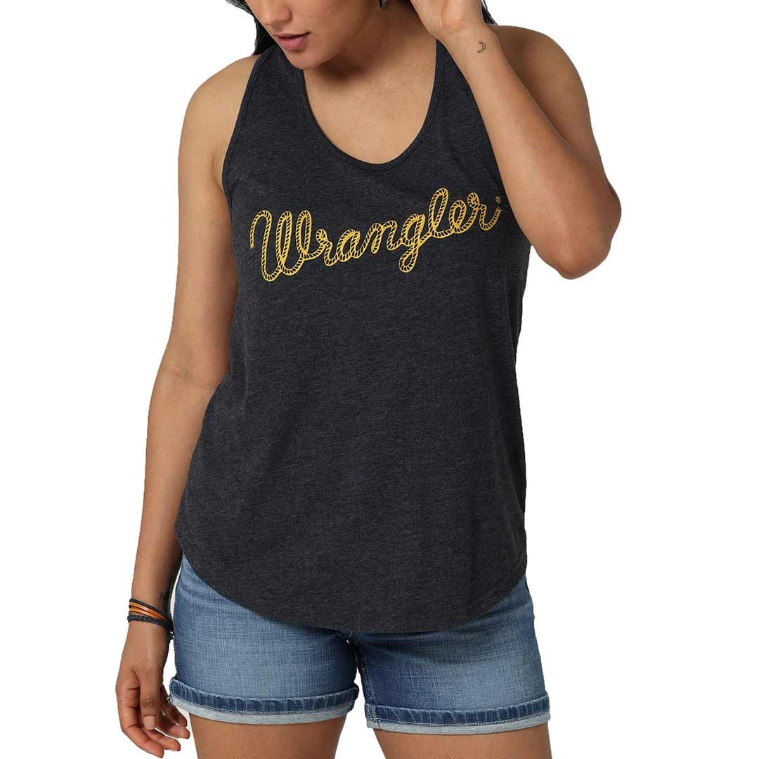 Wrangler Women's Rope Logo Racer Back Tank Top