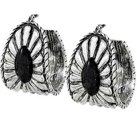 Wyo-Horse Women's Folded Concho Earrings