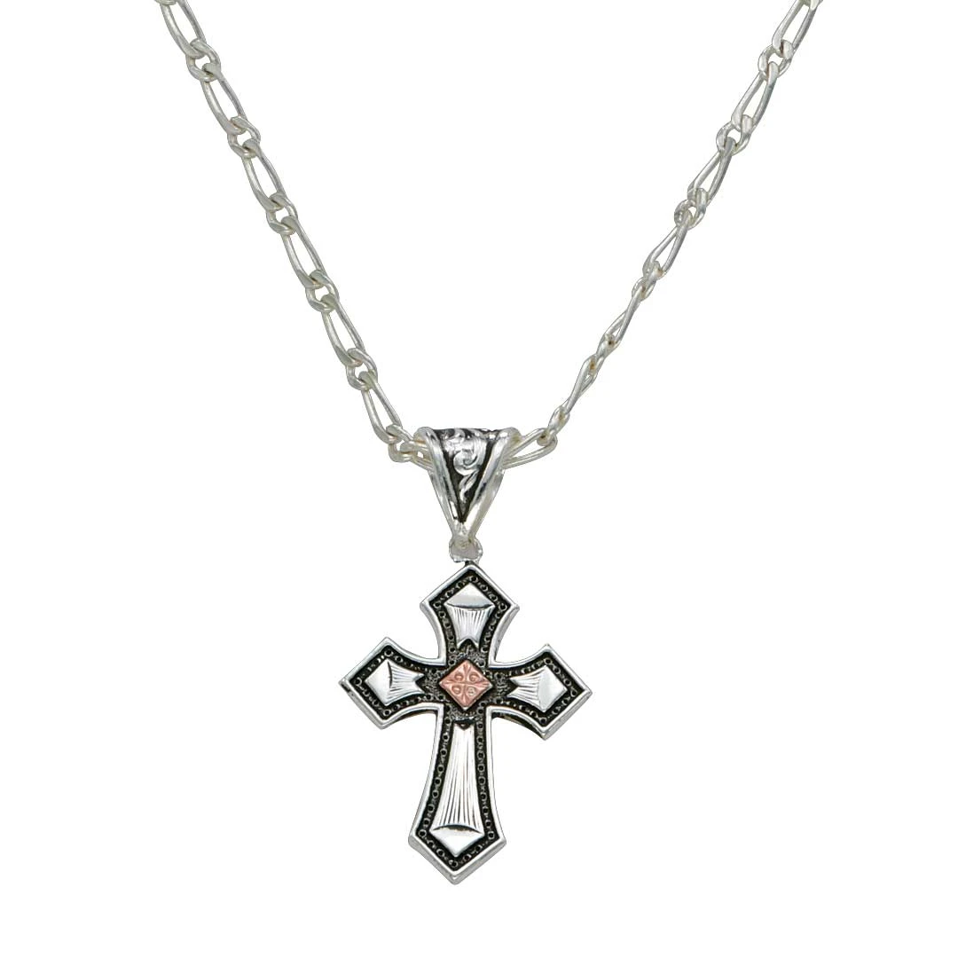 Montana Silversmiths Antique Copper Cross Necklace - Image 2