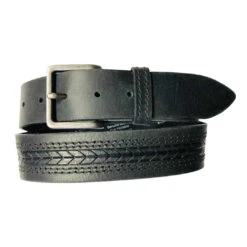 Cowboy Collection Men's Arrow Embossed Leather Belt